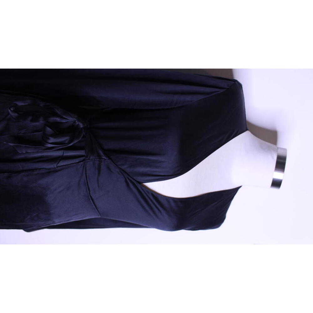 Fleur du Mal Black Silk Midi Wrap Dress - XS - Picture 2 of 8